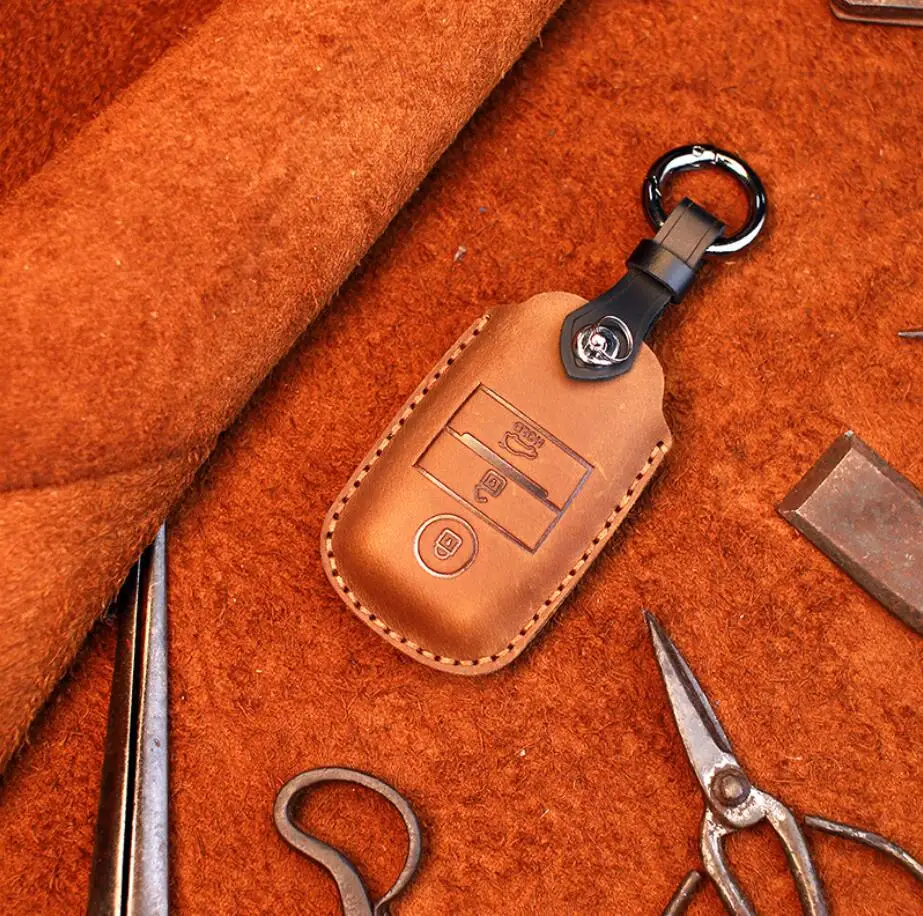 Высококачественный автомобильный чехол ручной работы из натуральной кожи