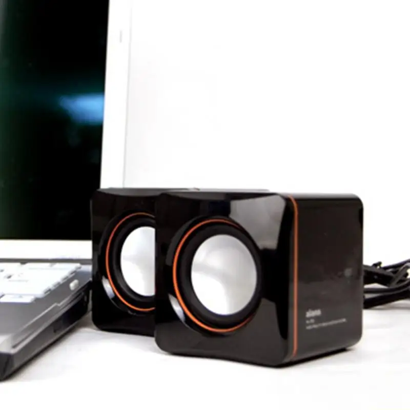 BCMaster 1 пара USB колонки звуковая музыкальная шкатулка для компьютера ноутбука