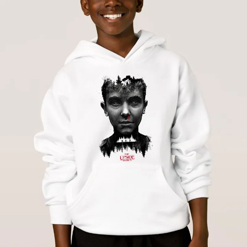 

2021 Stranger Things Hoodies Children Kawaii Jacket Boys Tops Men Oversized Sweatshirts Harajuku Pullover Hip Hop Hombre Clothes