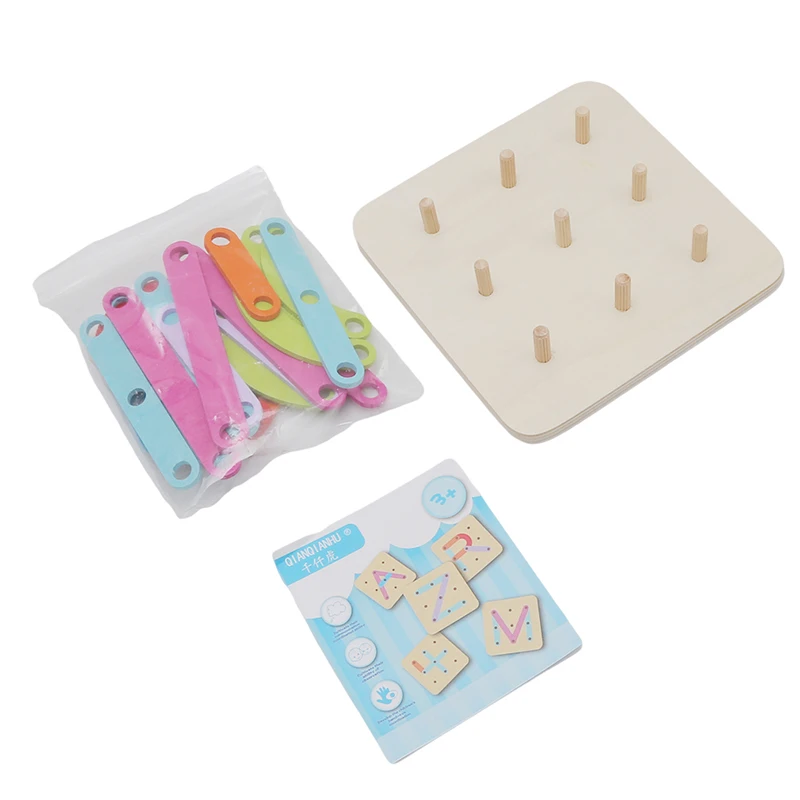 

Geometric Column Set Digital Alphabet Letter Chinese Shape Wooden Puzzle Game Educational Toys Kids