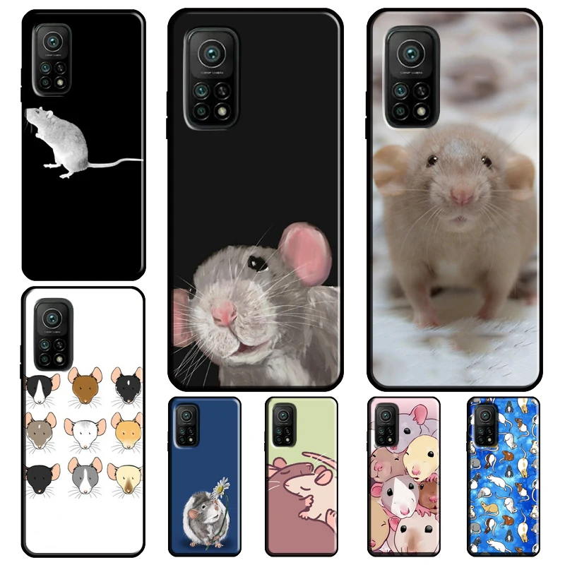 Симпатичный мультяшный чехол The Peeking Rat для POCO F3 M3 X3 Pro Xiaomi Mi 11 Lite Note 10 9T 10T | Мобильные