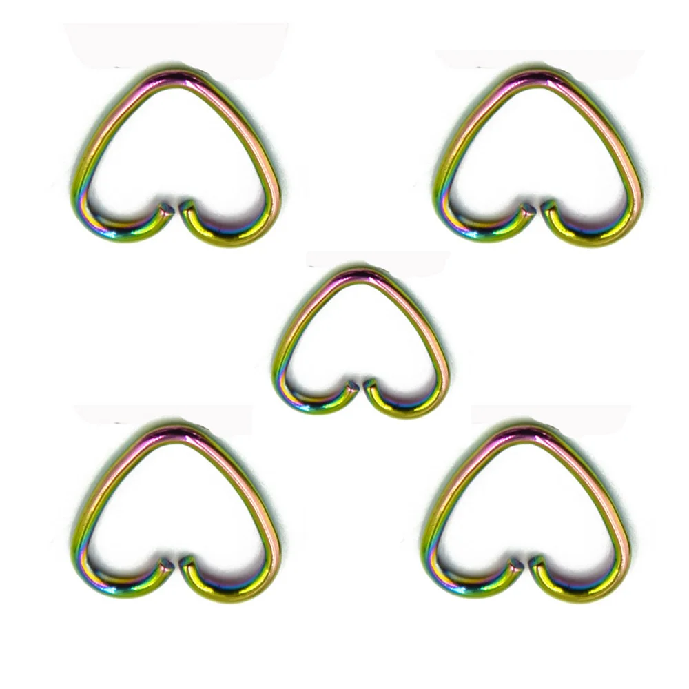 Piercing 2pcs Surgical Steel Heart Ring Cartilage Tragus Earrings Oreja Ear Stud Helix Fake Body Jewelry | Украшения и аксессуары