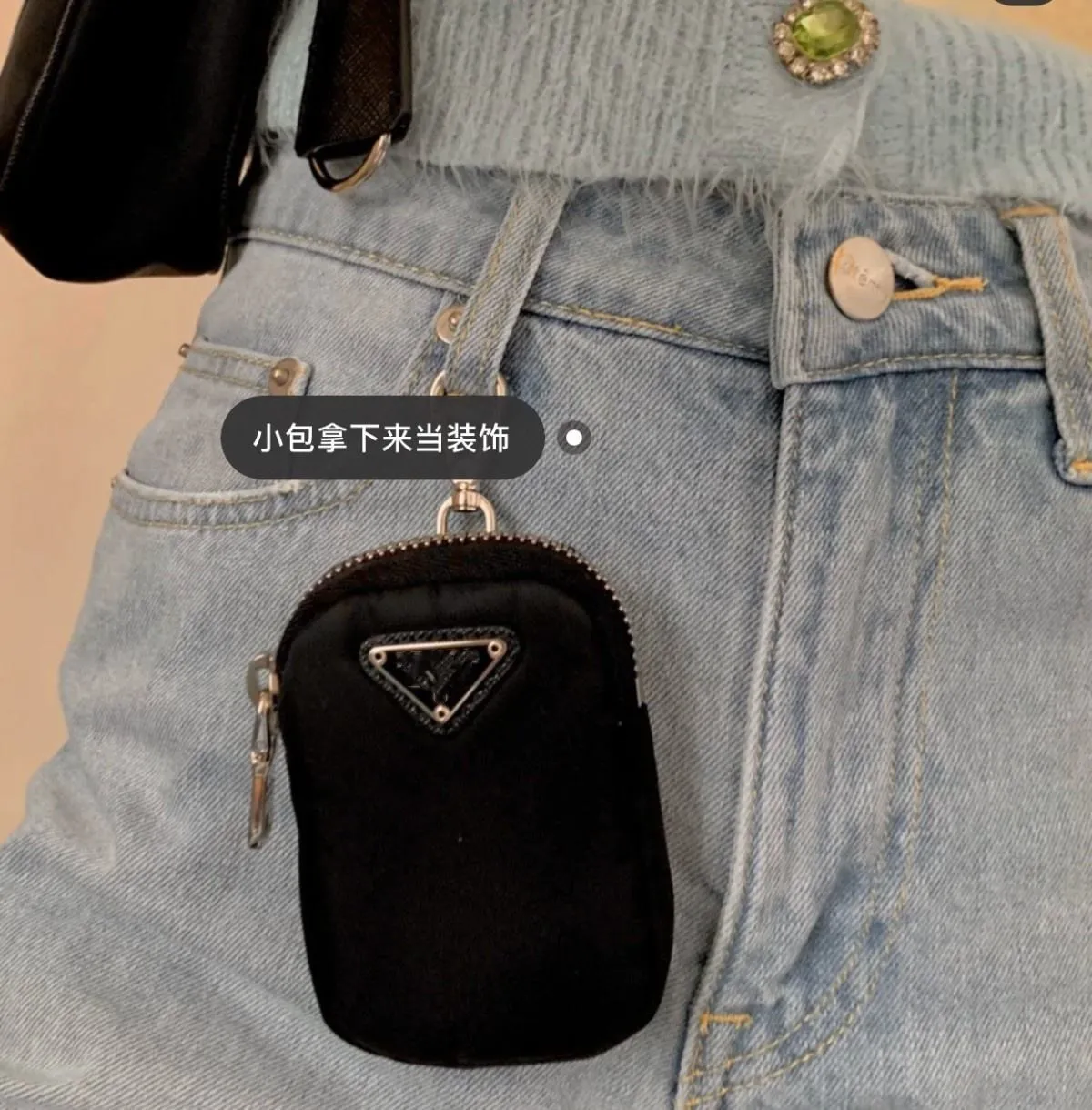 

Luxury P Armpit Bag Retro Single Shoulder Nylon Cloth Crossbody Chain Pula Three-in-One Female Bag