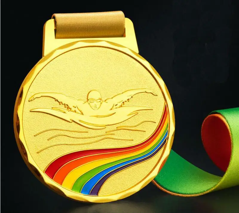 

High quality!Size 70MM Swimming Medal Games Medal Swimming Competition Metal Medal Gold,Silver,Copper,Free shipping!