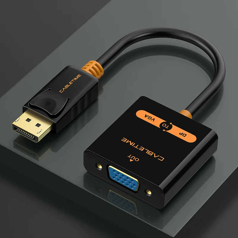 Высококачественный переходник CABLETIME 2020 для порта дисплея VGA 3D DP Vga Папа мама