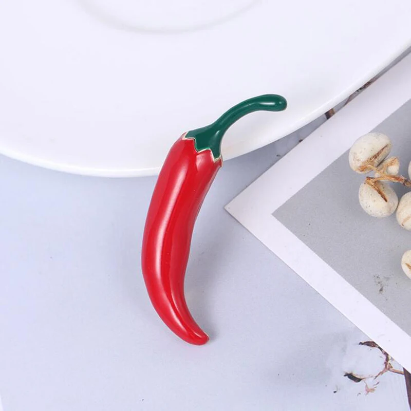 Перчик Red Chili Броши для женщин аксессуары одежды модная металлическая