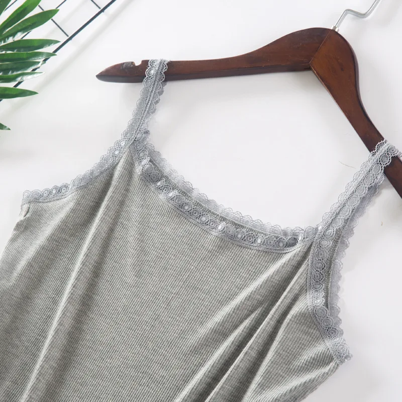 

Sexy sling lace vest women's summer bottoming vest_threaded modal bottoming shirt factory direct sales TB3684