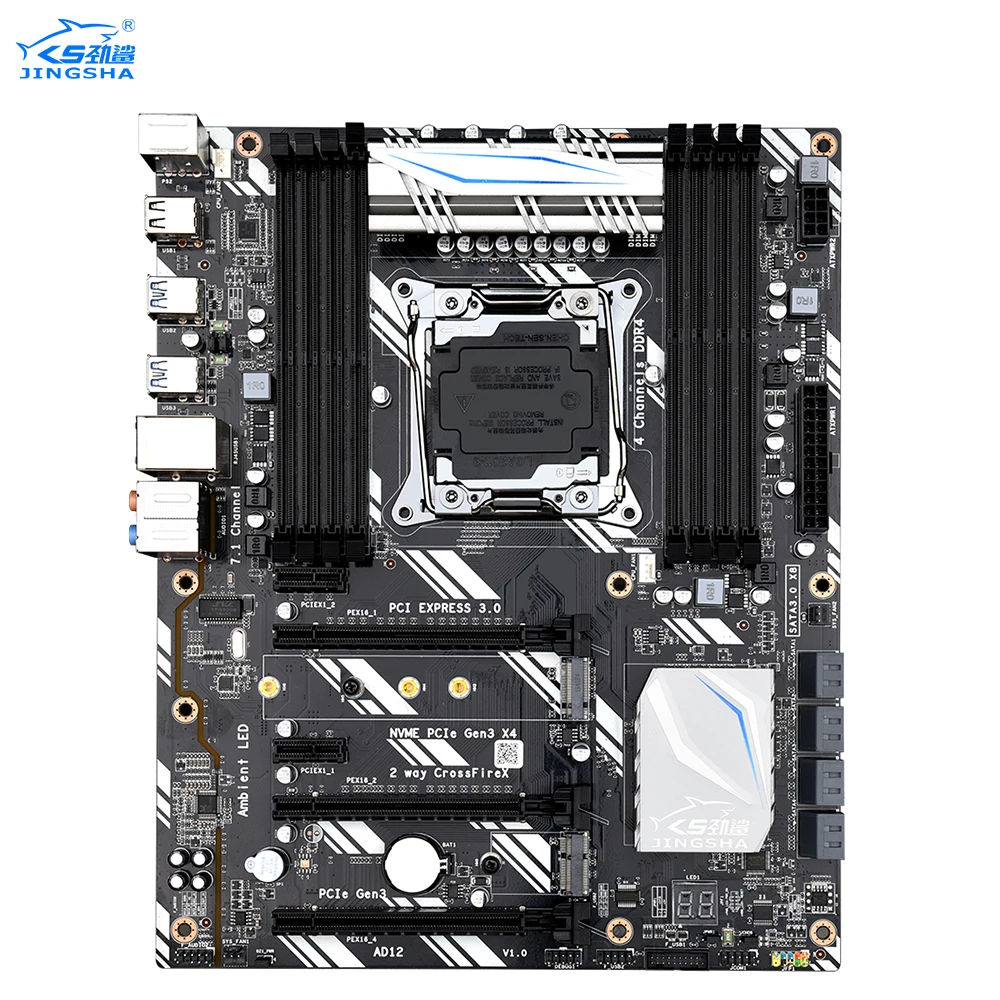 X99 D8 расческа материнская плата набор с LGA2011 3 Xeon E5 2678 V3 2678V3 CPU 4X8GB = 32GB 2400MHz DDR4 ECC REG 4