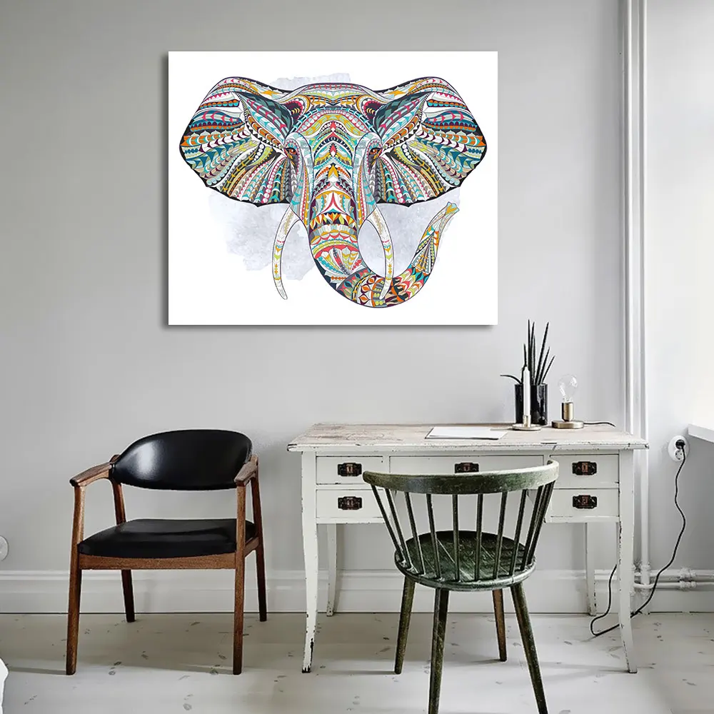 Декоративные картины на стену в виде головы слона|picture for living room|wall picturesdecorative painting