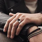 Мужское кольцо, черное кольцо с сеткой, минималистичные украшения, шикарное кольцо серебряного цвета, кольца для пинки, изящное мужское кольцо, квадратное кольцо с сеткой,