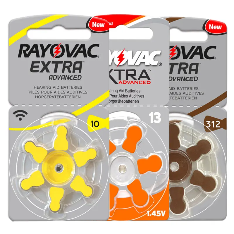 

10 карт (60 шт.) Rayovac сверхвысокая производительность цинка Air 1,45 V 10/A10/PR70 .13 A13 P13 PR48 .312/A312/pr41аккумулятор для слуховых аппаратов