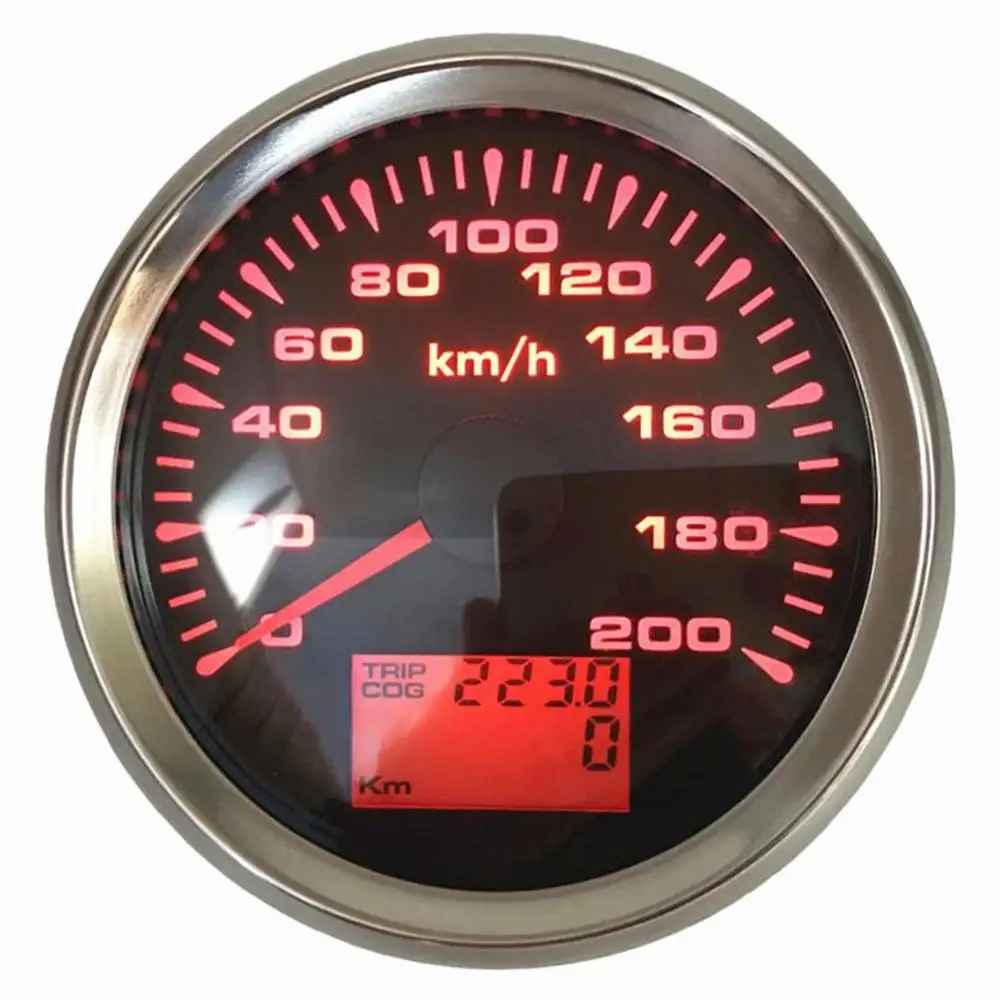 

1pc 0-200km/H Auto GPS Speedometers Instrument 85mm LCD Speed Odometers Gauges Trip Meters COG with 8 Kinds Backlight Color