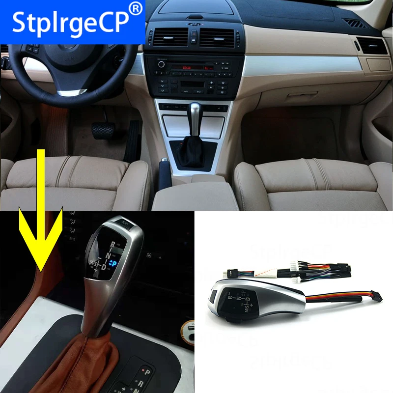 Последний в 2019 обновленный вид LED ручка переключения передач для BMW X3 E83 LCI 2004 2010