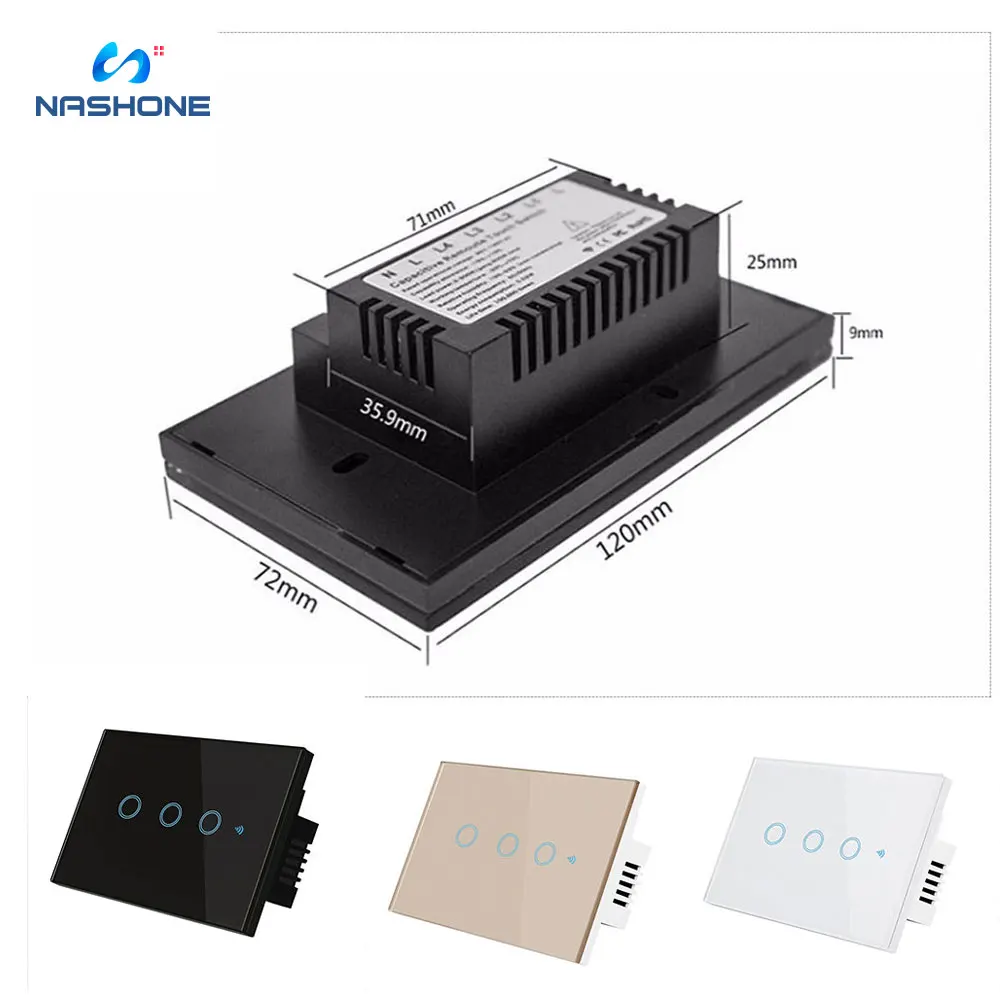 Сенсорный настенный светильник RF Wi Fi Управление переключатель дистанционного
