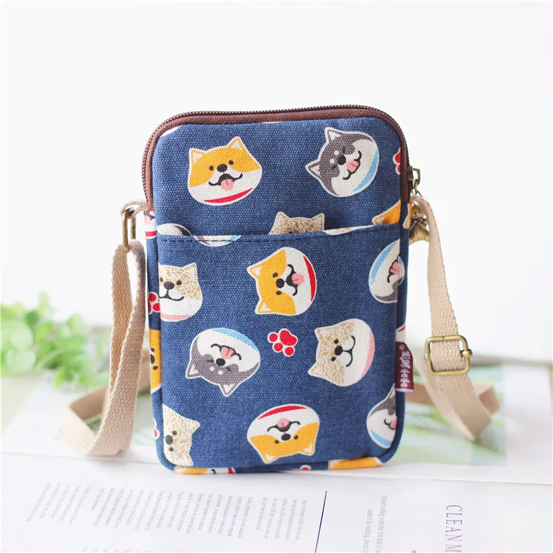 Холщовые сумки через плечо для женщин модный мультяшный Тоторо милая собачка