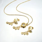 053 набор украшений для женщин геометрические золотые цветные круглые дизайнерские ожерелья серьги-гвоздики ювелирные изделия для вечеринок 2020