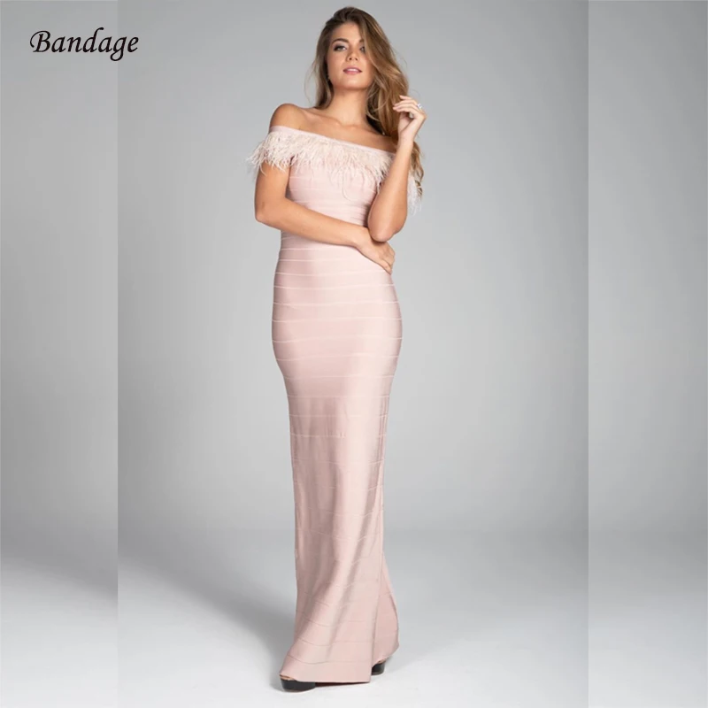 Женское платье-макси с открытыми плечами и вырезом лодочкой | Женская одежда