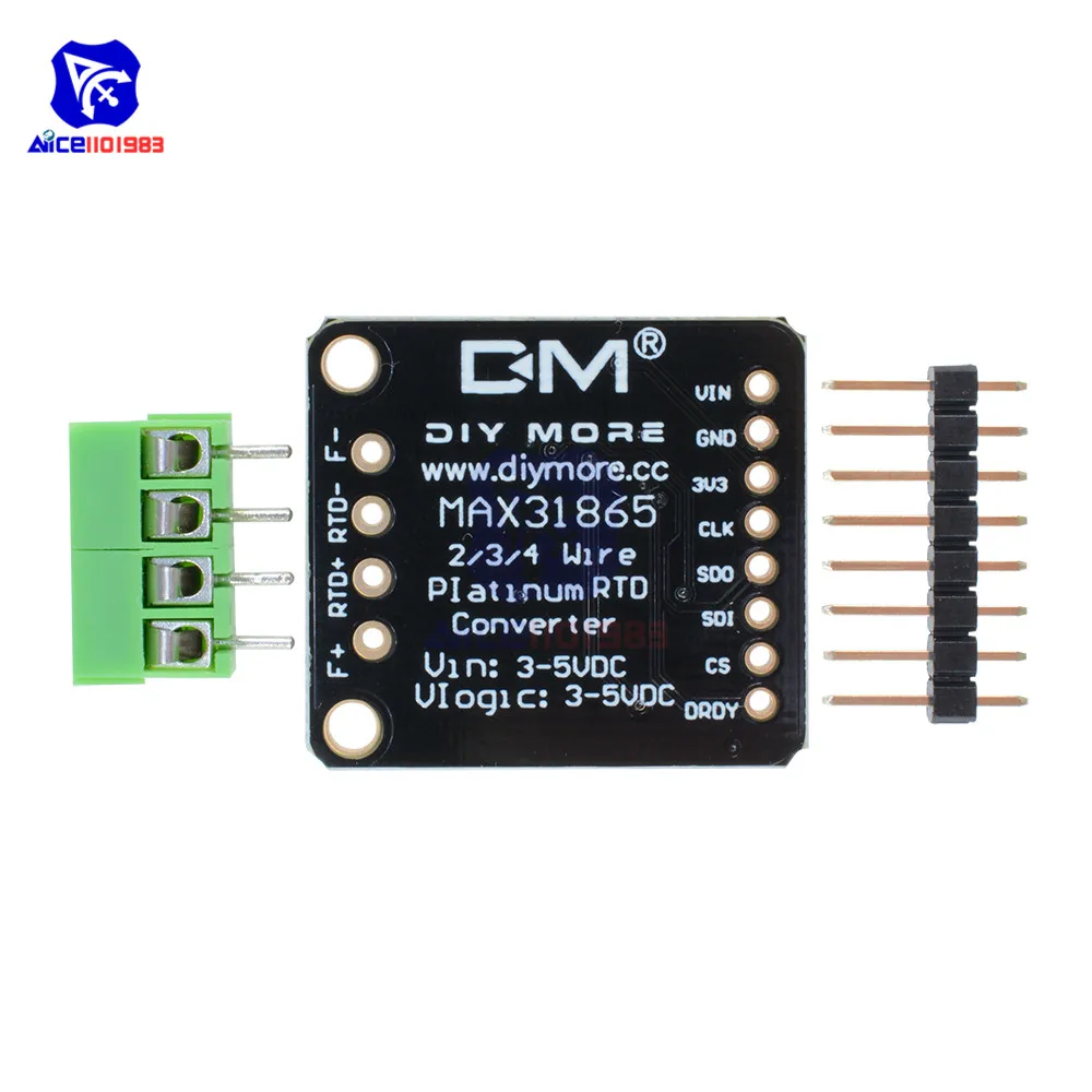 Плата усилителя датчика температуры diymore MAX31865 PT100/PT1000 RTD для Arduino | Электронные