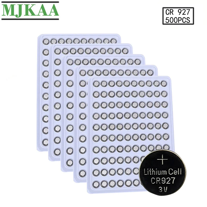 MJKAA 500 шт CR927 батареи 927 DL927 BR927 1W ECR927 5011LC KCR927 LM927 литий ионная Кнопка батарейка для