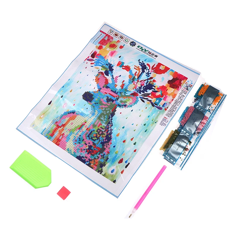 

Алмазная картина "сделай сам", картина с оленем, 5D, квадратные стразы, вышивка крестом, алмазы, украшение для дома