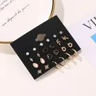 Серьги-гвоздики женские, корейские, 1 комплект12 пар