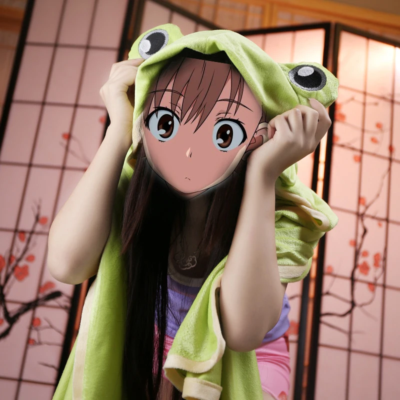 Маскарадный костюм Misaka Mikoto Gekota плащ талисман лягушки Toaru Kagaku no Railgun T накидка Majutsu