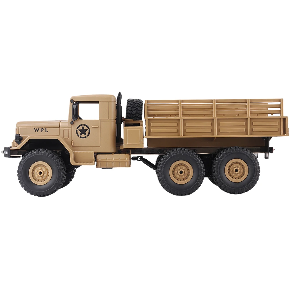 WPL 1/16 военный Радиоуправляемый грузовик электрический автомобиль 6WD внедорожник с беспроводным пультом дистанционного управления детский автомобиль подарок на день рождения