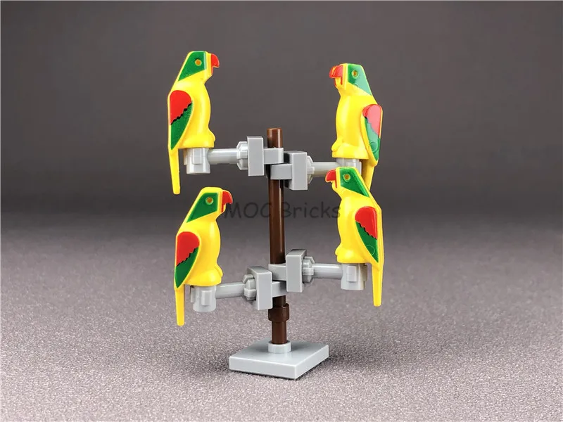 2sets/lot MOC Bricks DIY Small Animal Colorful Parrot set Educational Building Blocks Assembled Toys for children Xmas Gifts | Игрушки и