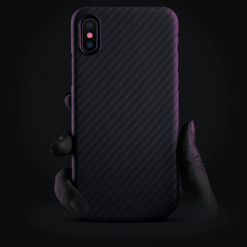 Роскошный чехол из углеродного волокна для iPhone X, чехол из матового арамидного волокна 0,7 мм, Ультратонкий матовый чехол для телефона для iPhone XS MAX XR X S, чехол s