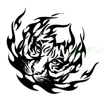 

Waterproof Temporary Tattoo Sticker On Body Tiger Tattoo Totem Flame Horse Fire Tatto Stickers Flash Tatoo Fake Tattoos For Men