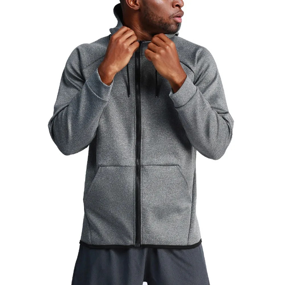 

Men Gym Fitness Coat Sports Clothes Runing Jogging Sport Wear Exercise Jacket Quick Dry Breathable Sports Leisure Autumn Winter
