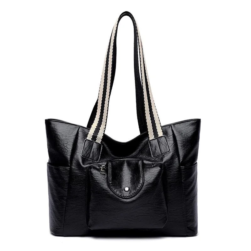 

Women's 2021 new handbag simple large capacity shoulder bag soft pu messenger bag