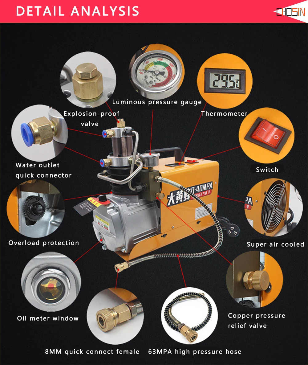 PCP насос 300 бар 30 мпа 4500psi 110 В 220 В электрический воздушный насос высокого давления Электрический Пневматический воздушный компрессор воздушный пистолет подводная винтовка