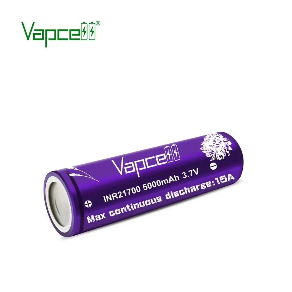 Оригинальный аккумулятор Vapcell INR21700 5000 мАч 15 А перезаряжаемые литий-ионные