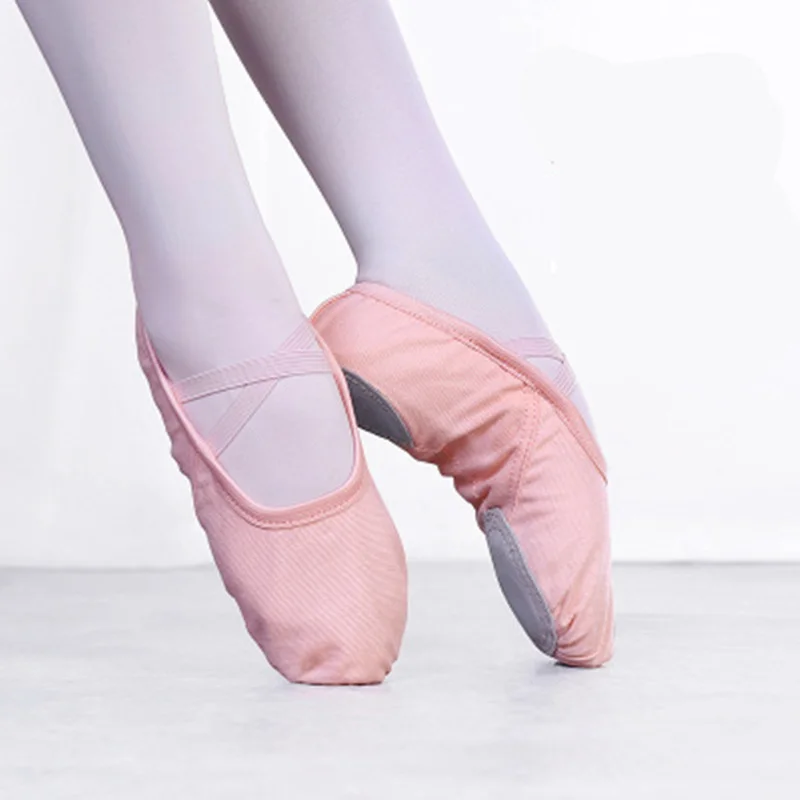 pink Балетки из искусственной кожи на мягкой подошве для взрослых и детей; цвет красный, розовый, золотистый, синий; Танцевальная обувь с блестками; тапочки; обувь для гимнастики с острым носком; ; B25 - Цвет: pink