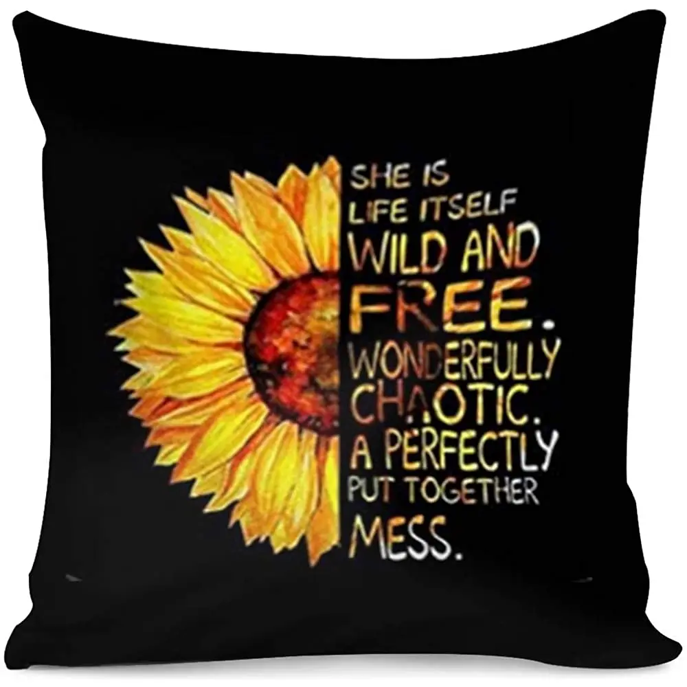 

Beauty Collector Sunflower Autumn Decorations Throw Pillow Cover Cushion Couch Cover Pillow Cases Autumn Halloween Thanksgiving