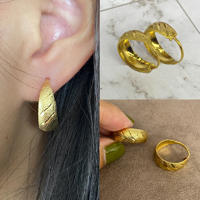 

Africa Earrings for Women Gold color Round Earrings Indonesia,Nigeria,Congo,arab,Middle east Ethiopian Fashion Jewelry Girl GIFT