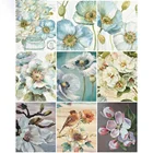 Яркая картина по номерам с белыми цветами YI, рисование по номерам, холст сделай сам, ручная роспись, украшение для дома