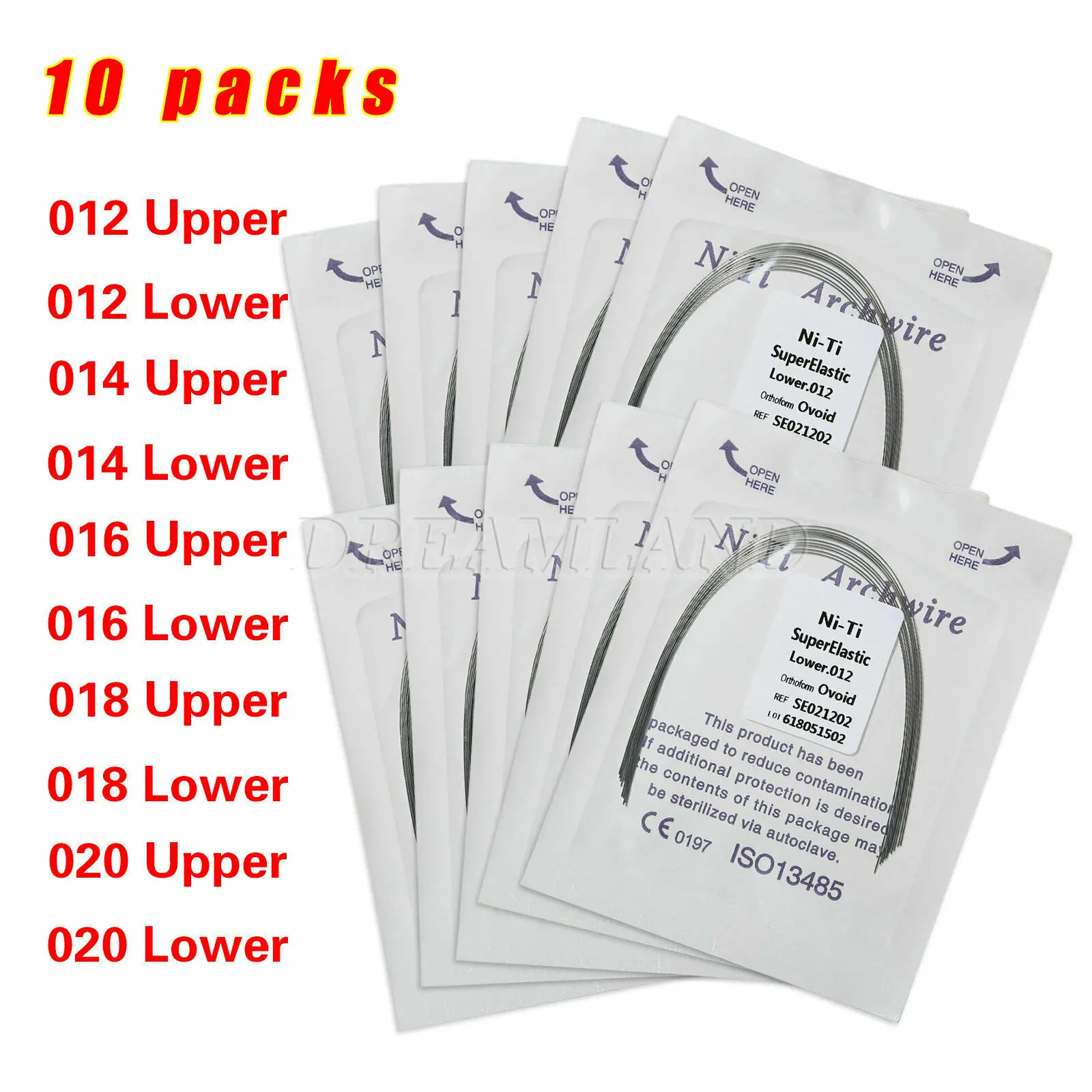 100 шт. Стоматологическая Ортодонтическая круглая дуга нижняя