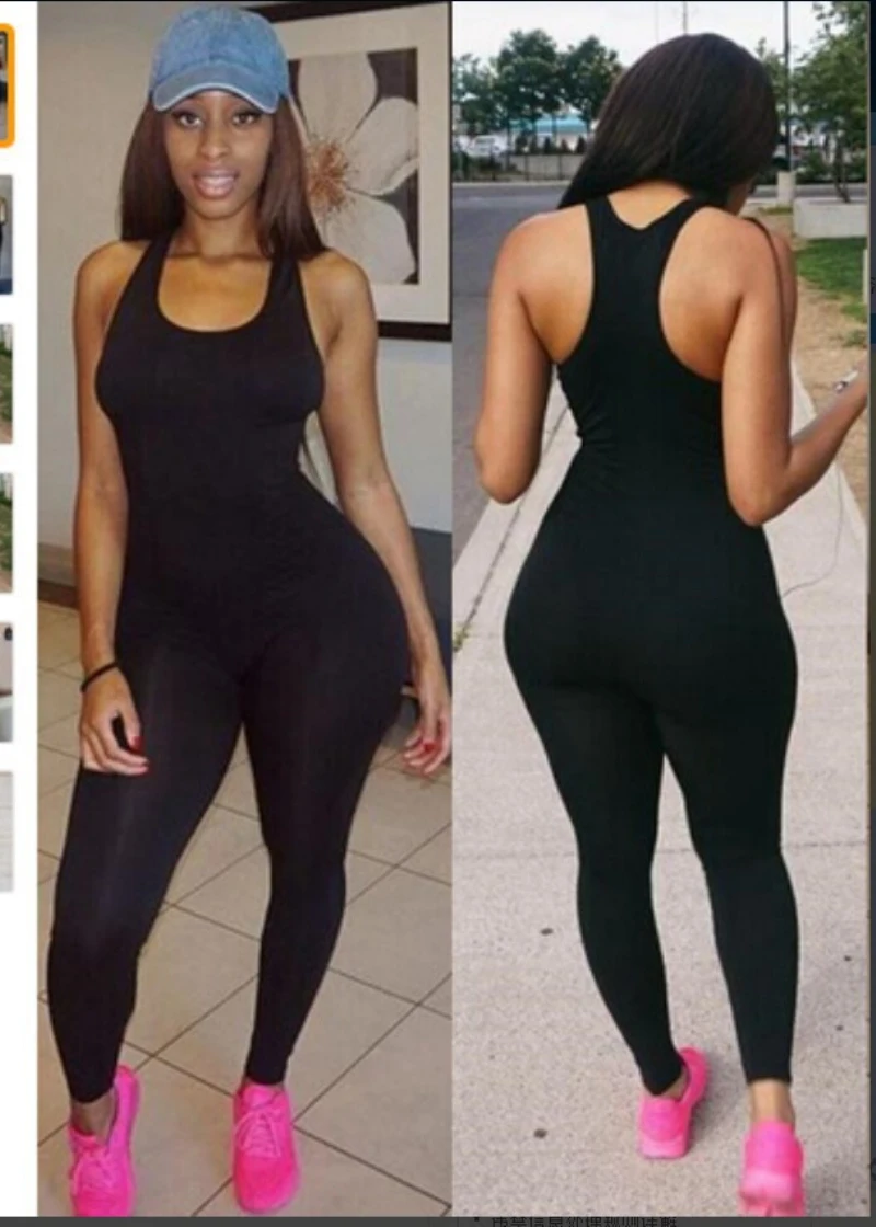 

Women's Summer New Style Sexy Lifting Sports Jumpsuits Casual Solid Skinny Pencil Pants Jumpsuits