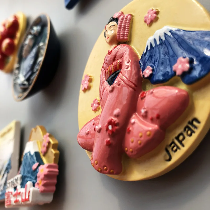 Японская карта сувениры крепление Fuji круглые дарма Фауст дам Блау магнитные