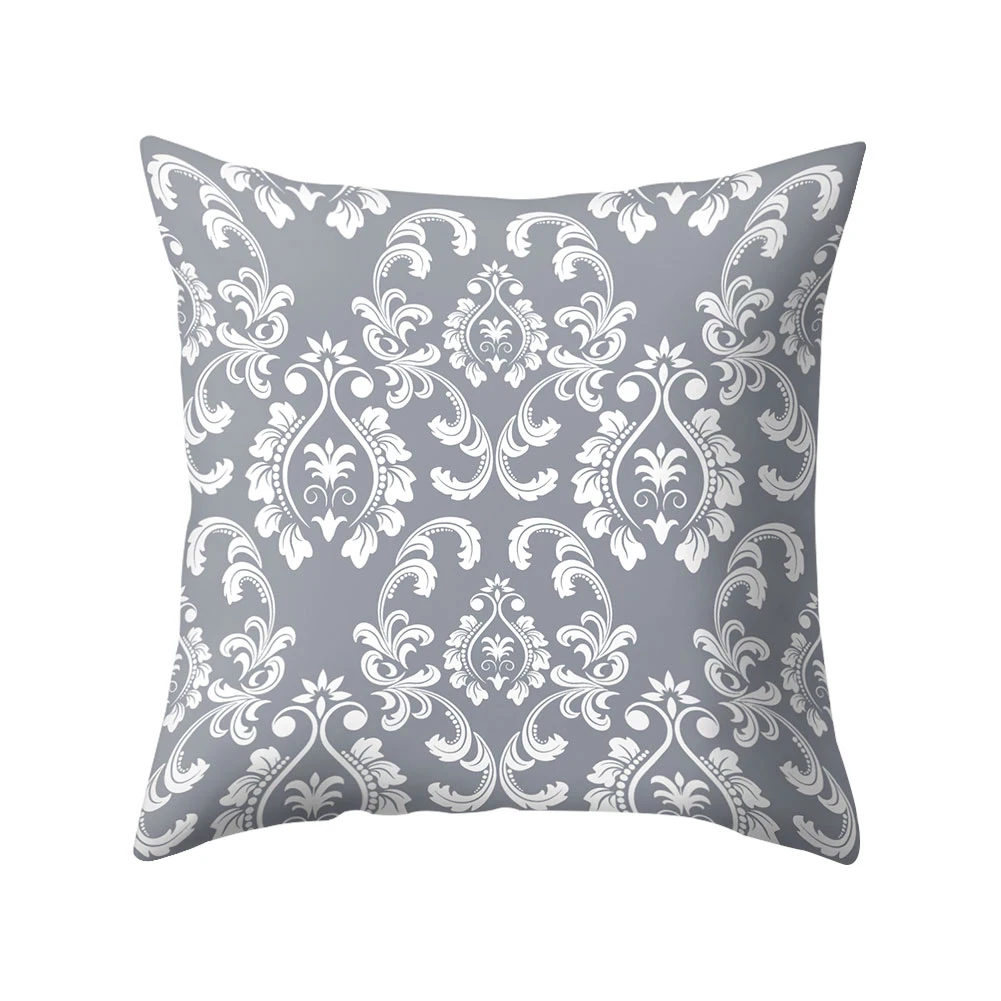 Серый геометрический квадратный защитный чехол для подушки постельные