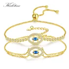 Браслет из стерлингового серебра 925 пробы с изображением браслета сглаза, золотые ювелирные изделия браслеты пробы, для женщин, подарок для девушки, цепочка 8 дюймов, 10 дюймов