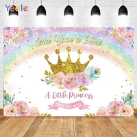 yeele rainbow golden crown photo background photophone birthday flower gift photography backdrops for decoration customized size