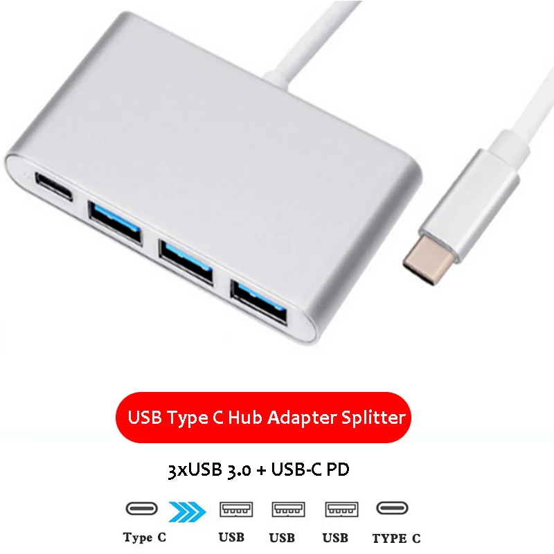 USB Тип C концентратор адаптер сплиттер для Мульти 3 0 и доставки питания MacBook HP