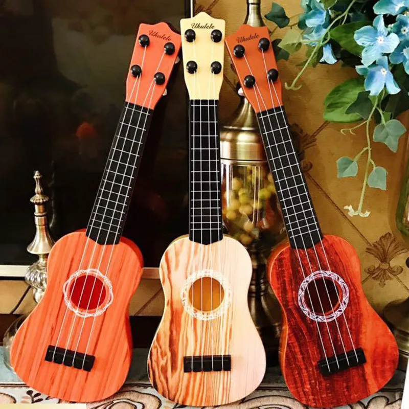 Детская музыкальная гитара имитация средней укулеле раннее образование АБС