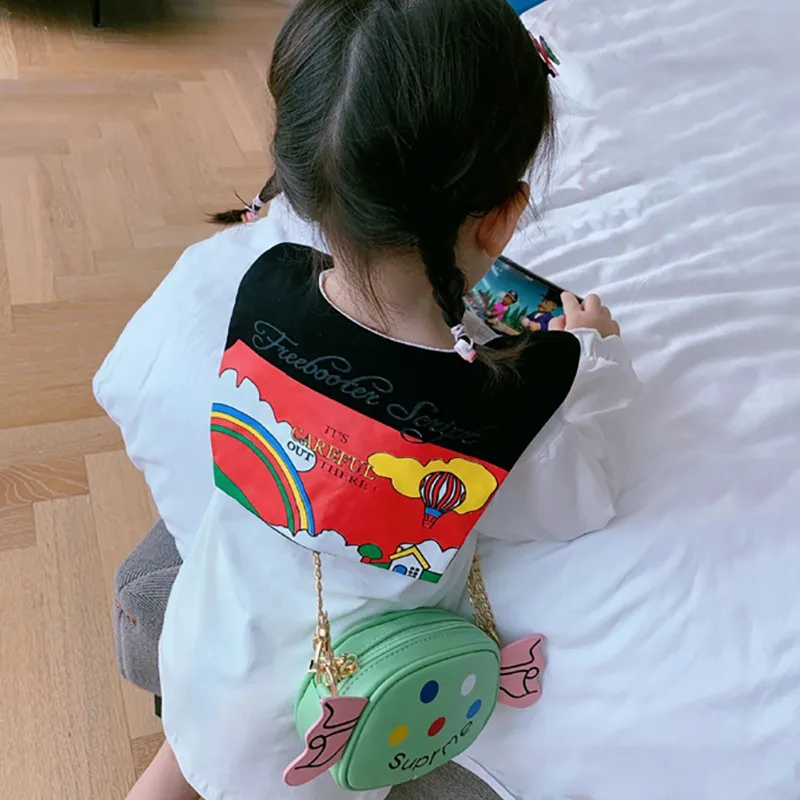 

TChildren New Autumn 0-5T Baby Girl Dresses Cute Cartoon Print Lapel Toddler Girl Princess Long-Sleeved Sweet Princess Dress
