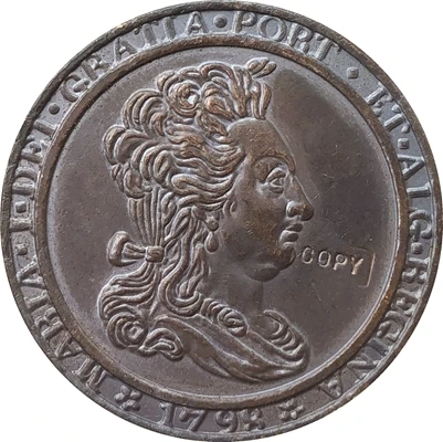 

Португалия 1798 копия монет медь 32 мм