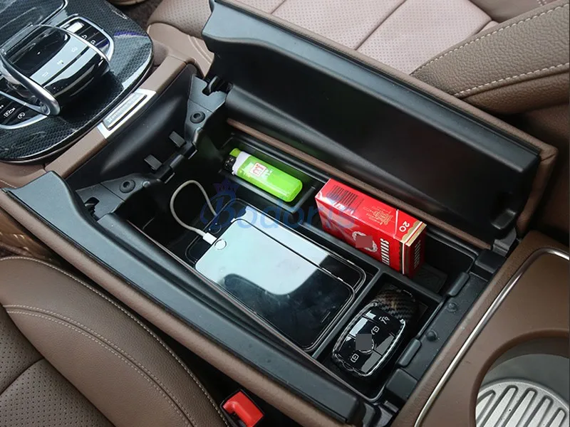 Автомобильный органайзер для Mercedes Benz E Class W213, центральный подлокотник, коробка для хранения перчаток, аксессуары для стайлинга автомобилей