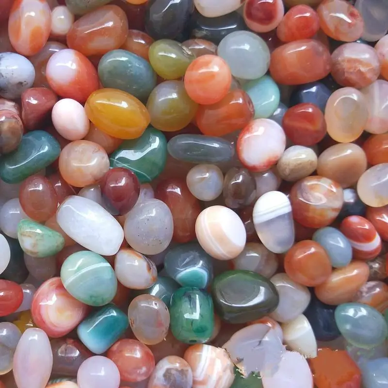 

1000g tumbled gemstone mixed stones natural rainbow colorful rock mineral agate for chakra healing